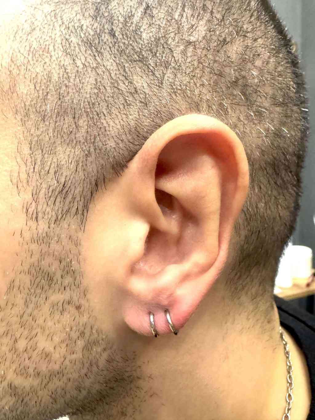 Erkek Double Lobe Halka Piercing | 6mm Tam Oturan Hoop Kombini
